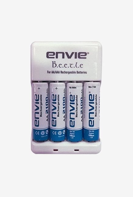 Envie ECR-20 Charger with 4xAA 2100 mAh Battery (White) Envie ECR-20 Charger with 4xAA 2100 mAh Battery (White)