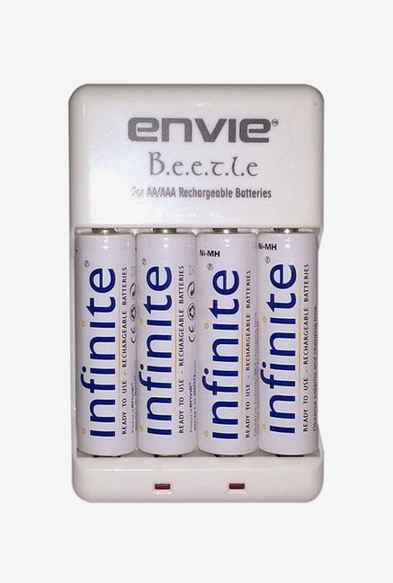 Envie ECR-20 Charger with 4xAA 2100 mAh Battery (White) Envie ECR-20 Charger with 4xAA 2100 mAh Battery (White)