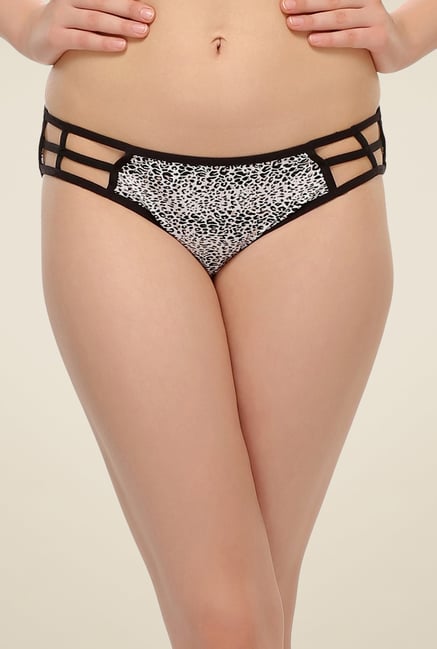 Clovia Grey Animal Print Bikini Panty Clovia Grey Animal Print Bikini Panty