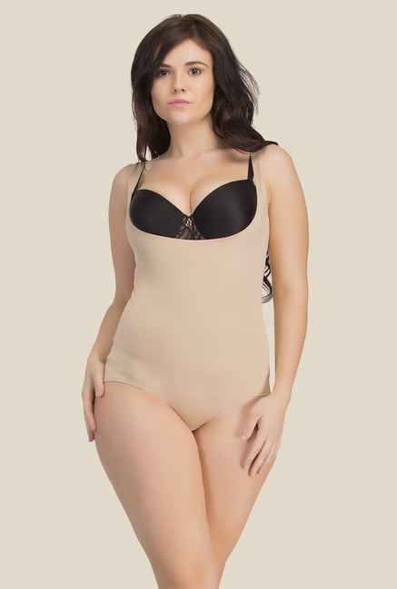 Clovia Beige Solid Shapewear Clovia Beige Solid Shapewear