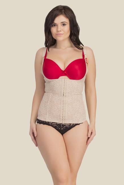 Clovia Beige Printed Shapewear Clovia Beige Printed Shapewear