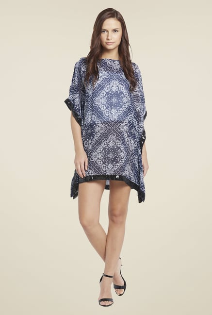 Globus Navy Printed Mini Dress Globus Navy Printed Mini Dress