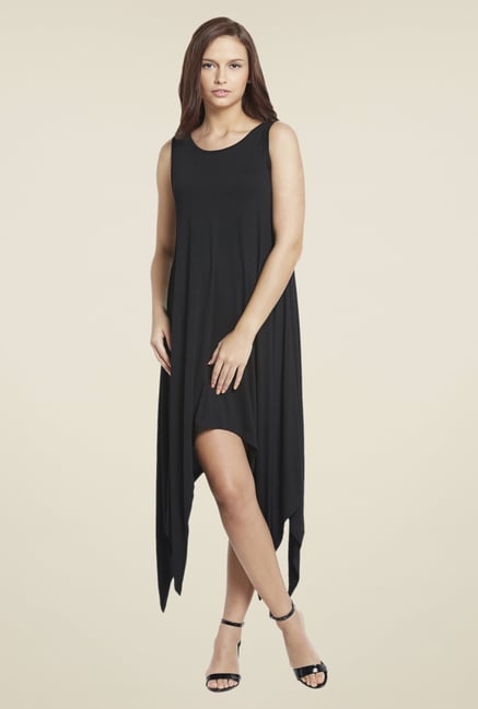 Globus Black Solid Dress Globus Black Solid Dress
