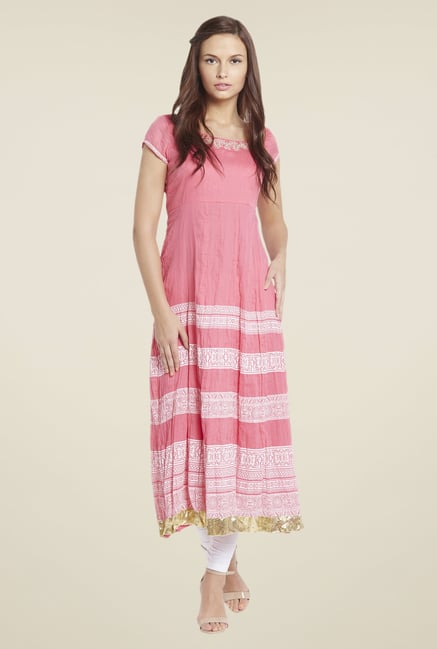 Globus Pink Printed Kurta Globus Pink Printed Kurta