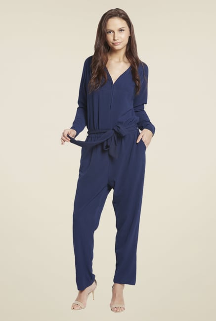 Globus Navy Solid Jumpsuit Globus Navy Solid Jumpsuit