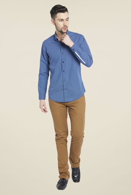 Globus Navy Printed Shirt Globus Navy Printed Shirt