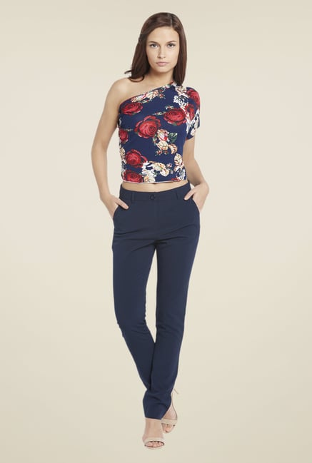 Globus Navy Solid Trouser Globus Navy Solid Trouser