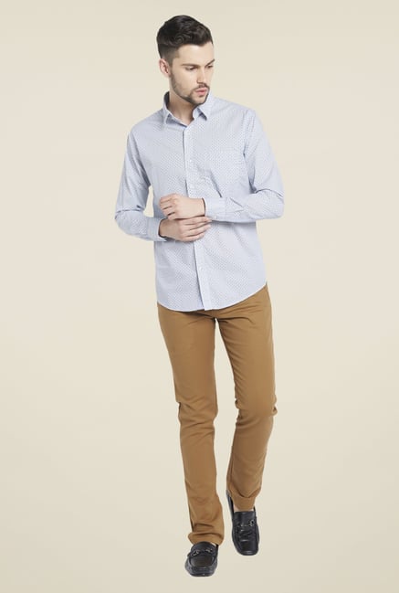 Globus Blue Printed Shirt Globus Blue Printed Shirt