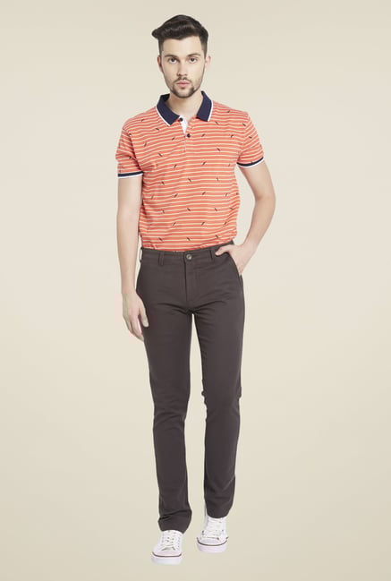 Globus Brown Cotton Chinos Globus Brown Cotton Chinos