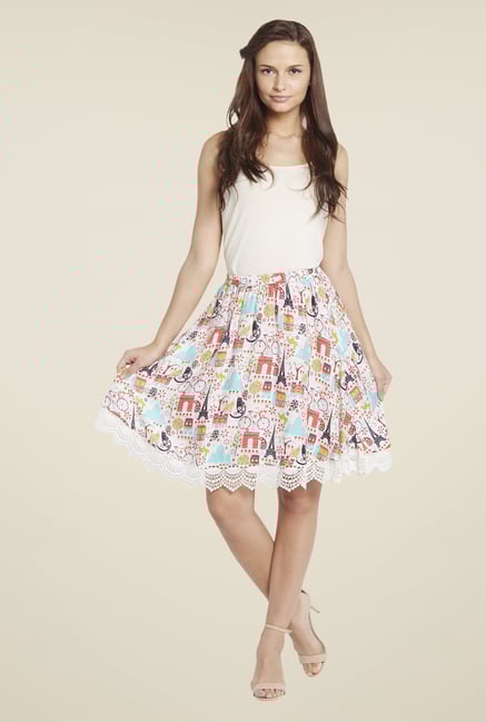 Globus Multicolor Printed Skirt Globus Multicolor Printed Skirt