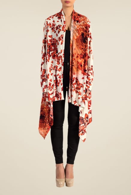 Satya Paul Orange Knit Shrug Satya Paul Orange Knit Shrug