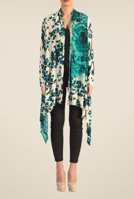 Satya Paul Teal Knit Shrug Satya Paul Teal Knit Shrug
