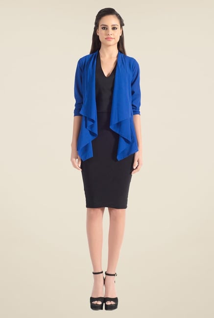Satya Paul Blue Shrug - Club SP Satya Paul Blue Shrug - Club SP