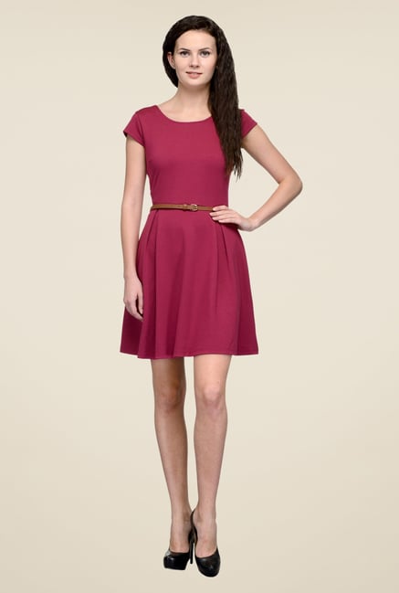 United Colors of Benetton Maroon Solid Dress United Colors of Benetton Maroon Solid Dress