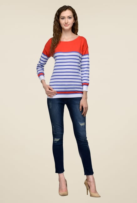 United Colors of Benetton Blue & Red Striped Top United Colors of Benetton Blue & Red Striped Top