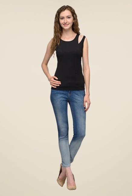 United Colors of Benetton Black Solid Top United Colors of Benetton Black Solid Top