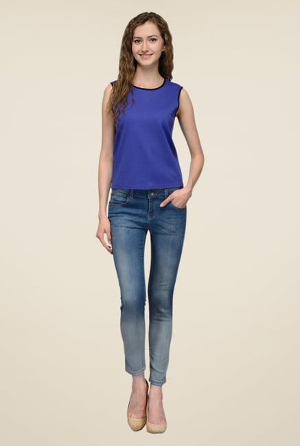 United Colors of Benetton Blue Solid Top United Colors of Benetton Blue Solid Top