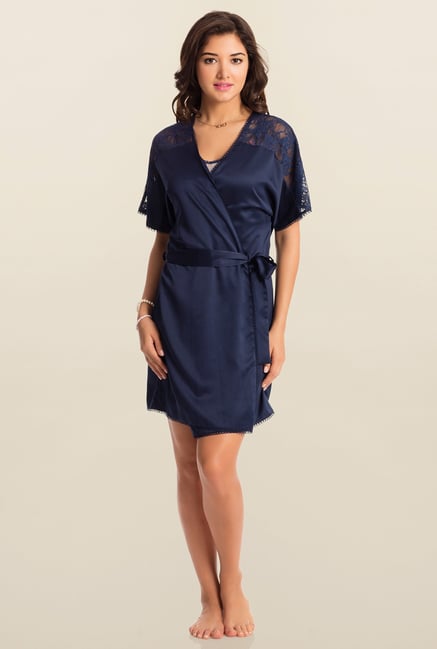 PrettySecrets Midnight Navy Midnight Spell Short Robe PrettySecrets Midnight Navy Midnight Spell Short Robe