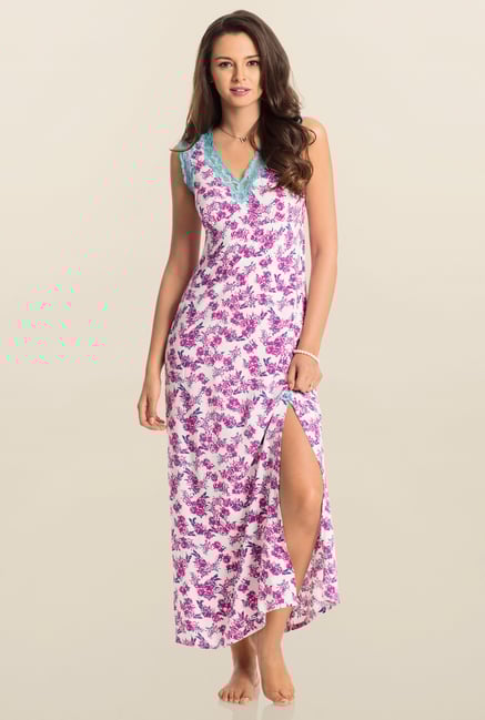 PrettySecrets White Snuggle Up Long Nightdress PrettySecrets White Snuggle Up Long Nightdress