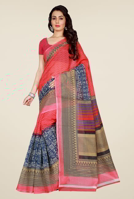 Shonaya Pink Art Silk Saree Shonaya Pink Art Silk Saree