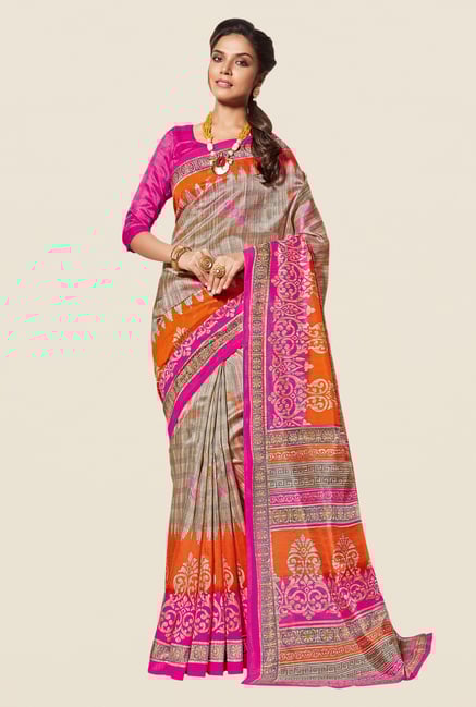 Shonaya Multicolor Cotton Silk Printed Saree Shonaya Multicolor Cotton Silk Printed Saree