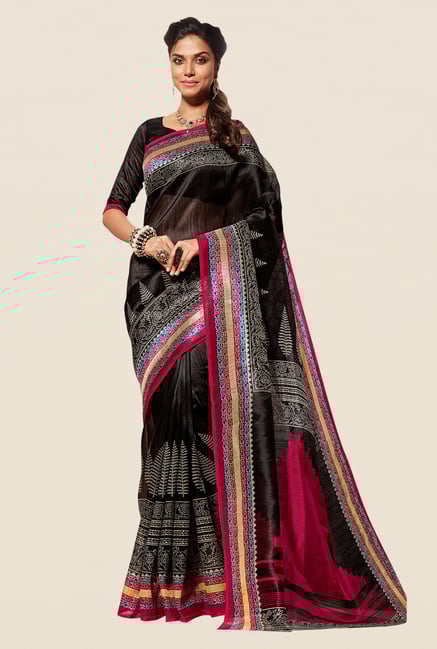 Shonaya Black Cotton Silk Saree Shonaya Black Cotton Silk Saree