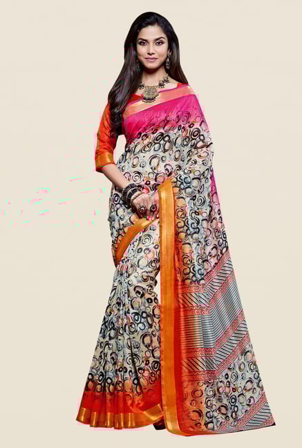Shonaya Multicolor Kanjivaram Art Silk Printed Saree Shonaya Multicolor Kanjivaram Art Silk Printed Saree