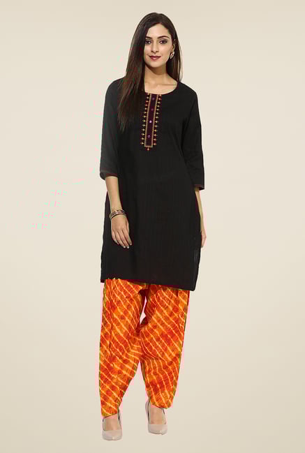 Stylenmart Orange Printed Salwar Stylenmart Orange Printed Salwar
