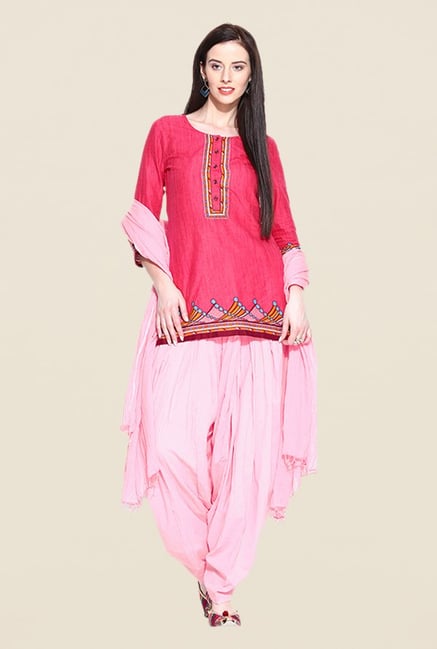 Stylenmart Baby Pink Patiala & Dupatta Set Stylenmart Baby Pink Patiala & Dupatta Set