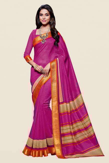 Shonaya Magenta Kanjivaram Art Silk Saree Shonaya Magenta Kanjivaram Art Silk Saree