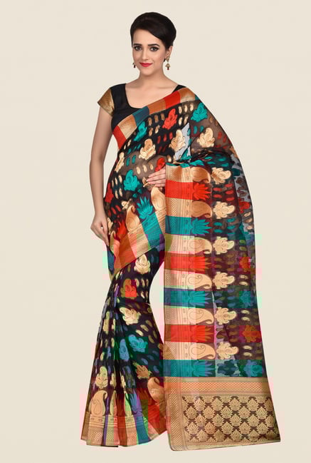 Shonaya Black & Gold Banarasi Silk Saree Shonaya Black & Gold Banarasi Silk Saree