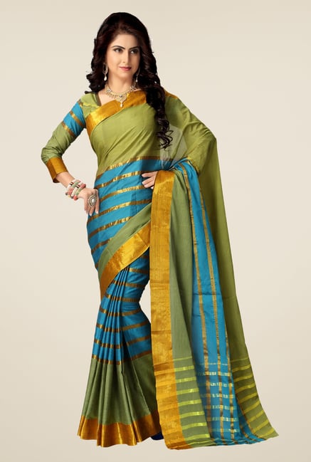 Shonaya Multicolor Cotton Silk Solid Saree Shonaya Multicolor Cotton Silk Solid Saree