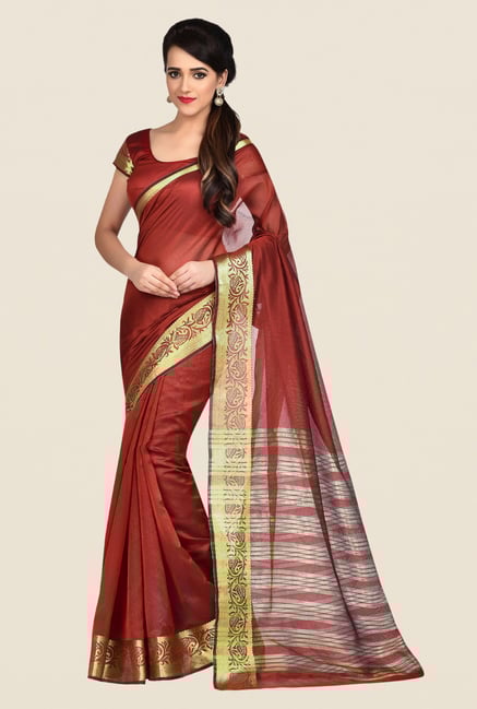 Shonaya Brown Banarasi Art Silk Saree Shonaya Brown Banarasi Art Silk Saree