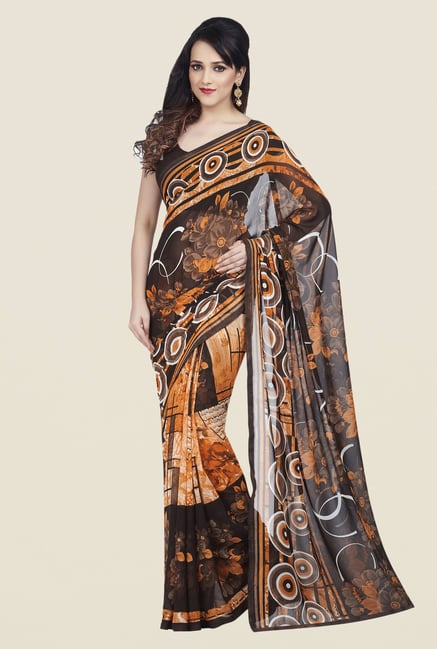 Shonaya Brown Dani Georgette Saree Shonaya Brown Dani Georgette Saree