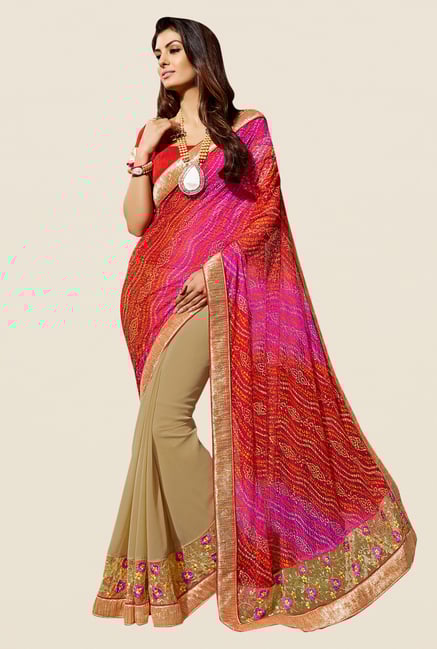 Shonaya Multicolor Georgette & Jacquard Saree Shonaya Multicolor Georgette & Jacquard Saree