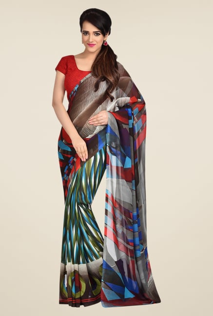 Shonaya Multicolor Dani Georgette Printed Saree Shonaya Multicolor Dani Georgette Printed Saree