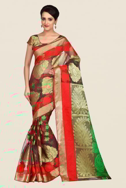 Shonaya Multicolor Banarasi Art Silk Printed Saree Shonaya Multicolor Banarasi Art Silk Printed Saree
