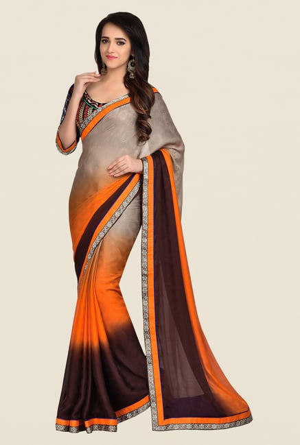 Shonaya Multicolor Jacquard Crepe Saree Shonaya Multicolor Jacquard Crepe Saree