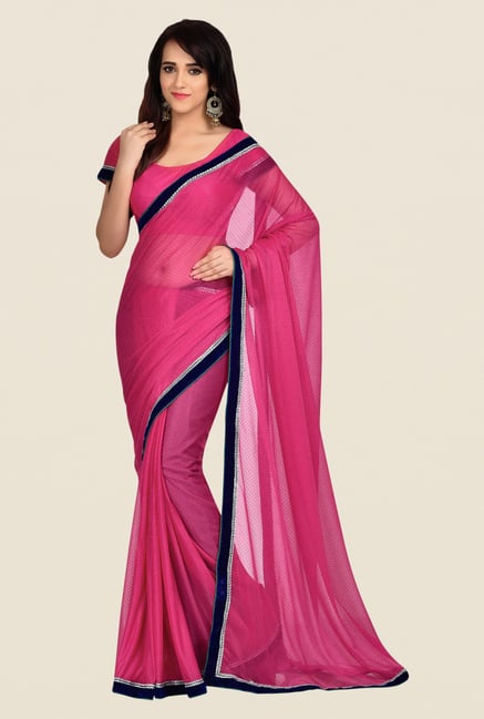 Shonaya Pink Lycra Saree Shonaya Pink Lycra Saree
