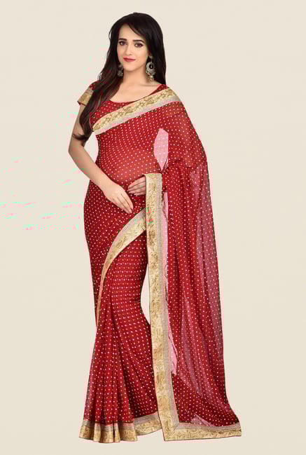 Shonaya Red Georgette Saree Shonaya Red Georgette Saree