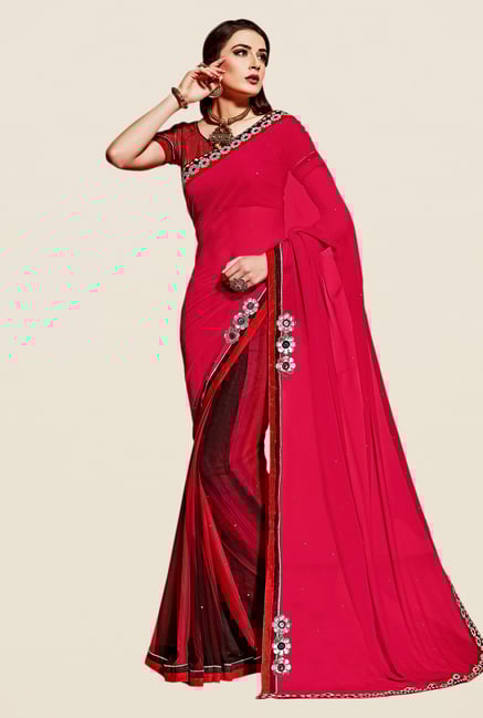 Shonaya Pink Georgette Saree Shonaya Pink Georgette Saree