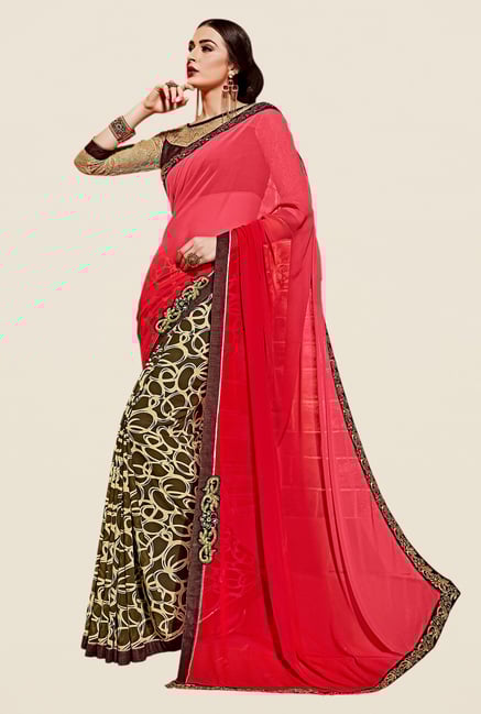 Shonaya Multicolor Georgette Printed Saree Shonaya Multicolor Georgette Printed Saree