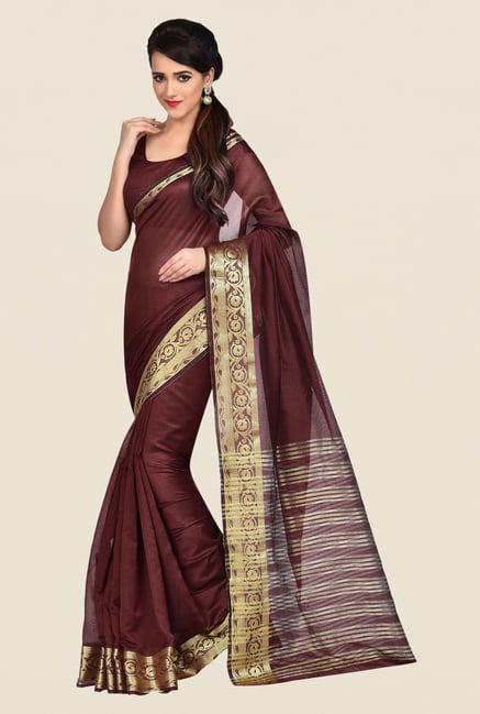 Shonaya Maroon Banarasi Art Silk Saree Shonaya Maroon Banarasi Art Silk Saree