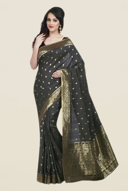 Shonaya Black Poly Cotton Saree Shonaya Black Poly Cotton Saree