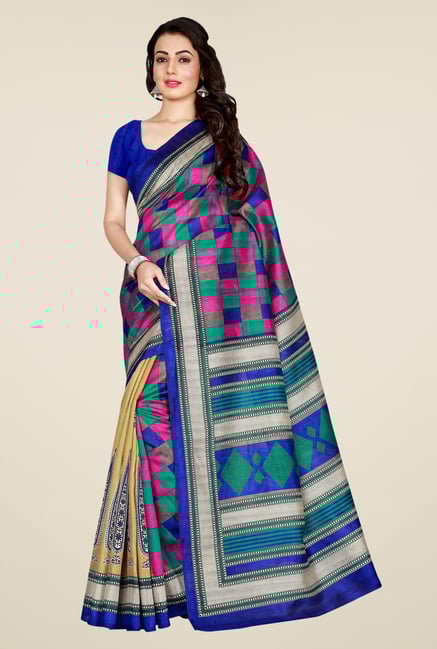 Shonaya Multicolor Bhagalpuri Art Silk Saree Shonaya Multicolor Bhagalpuri Art Silk Saree