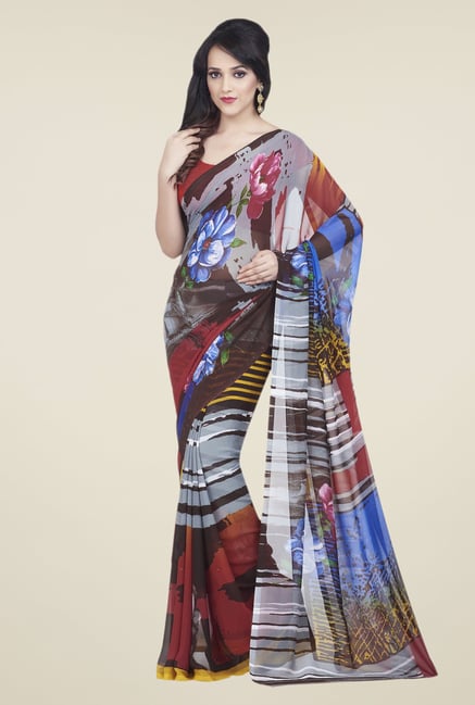 Shonaya Multicolor Dani Georgette Saree Shonaya Multicolor Dani Georgette Saree