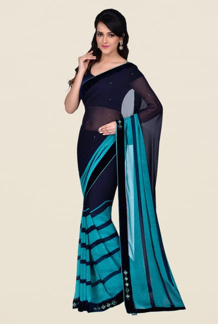 Shonaya Navy Georgette Saree Shonaya Navy Georgette Saree
