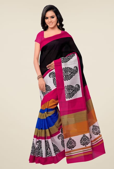 Shonaya Multicolor Bhagalpuri Silk Printed Saree Shonaya Multicolor Bhagalpuri Silk Printed Saree