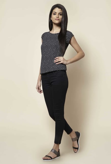 Zudio Black Heart Print Blouse Zudio Black Heart Print Blouse