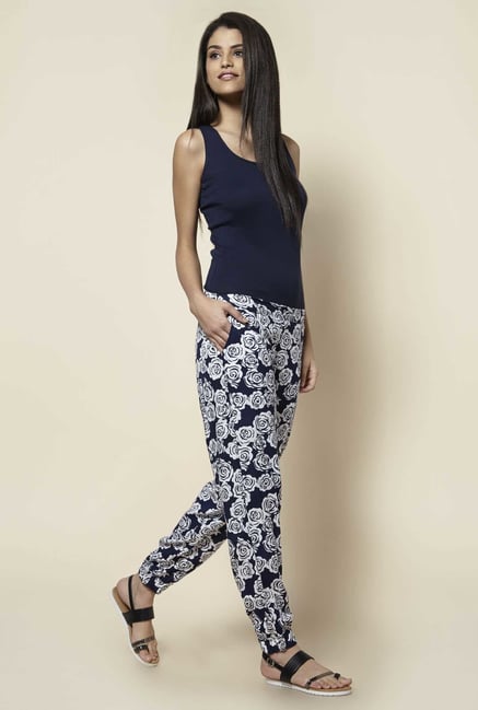 Zudio Indigo Floral Print Pant Zudio Indigo Floral Print Pant